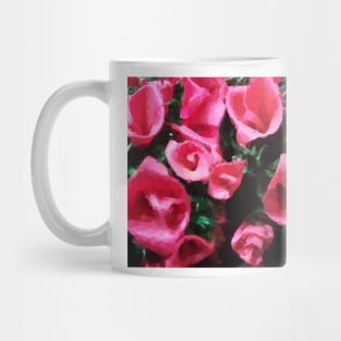 Abstract Pink Roses Mug